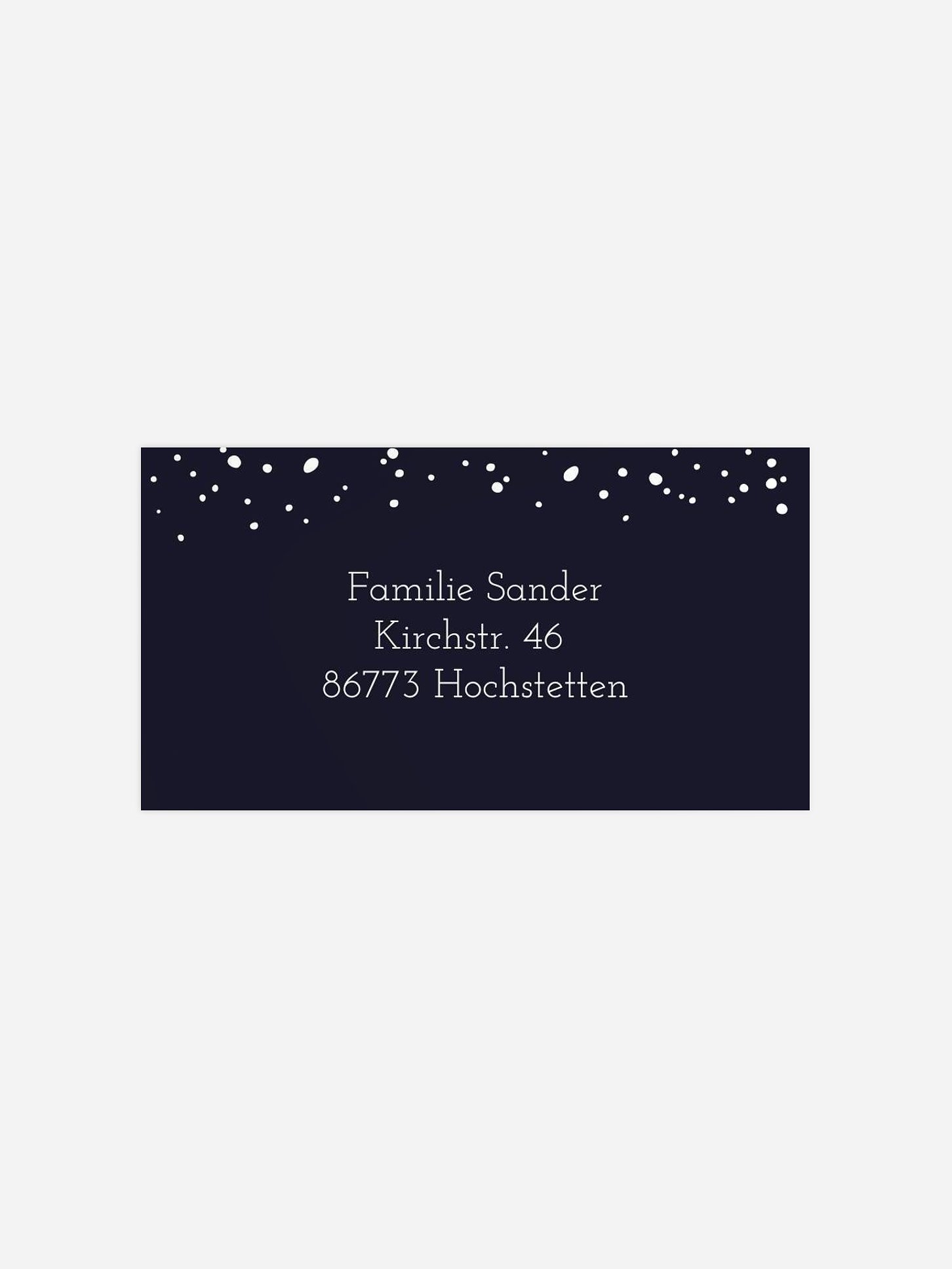 Empfängeraufkleber Weihnachten Flockenzauber