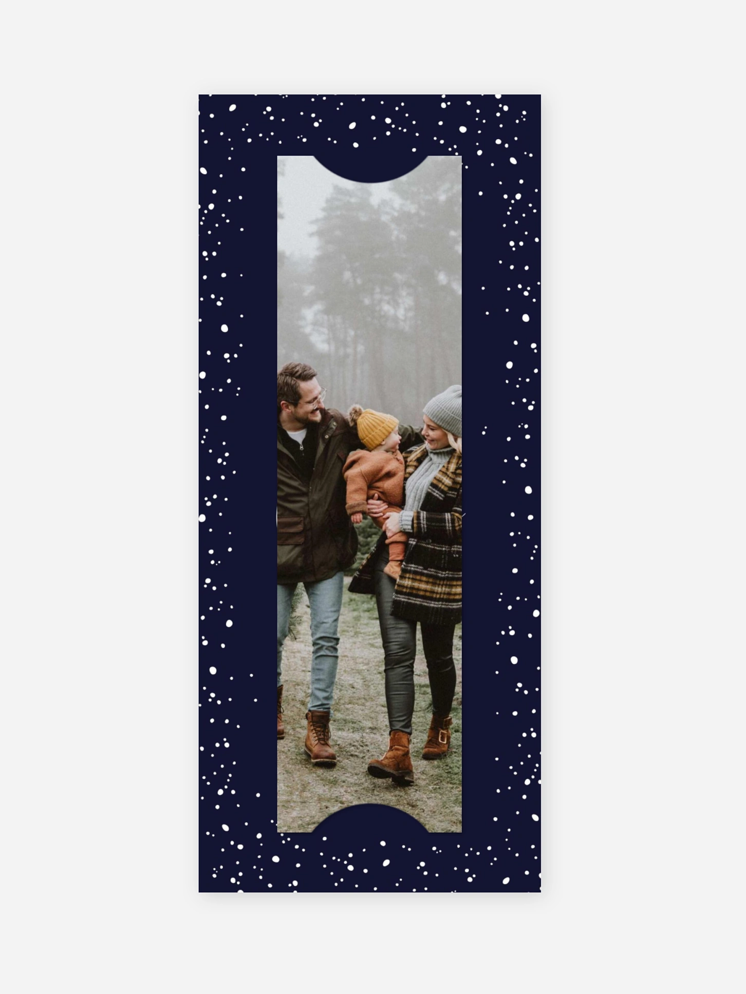 Weihnachtskarte Flockenzauber