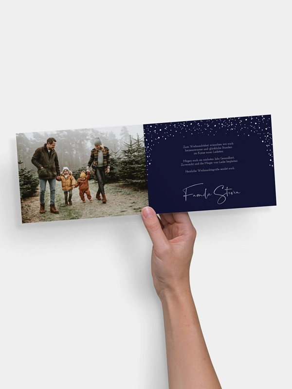 Weihnachtskarte Flockenzauber