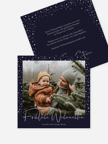 Weihnachtskarte Flockenzauber