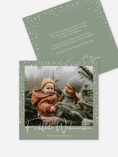 Weihnachtskarte Flockenzauber