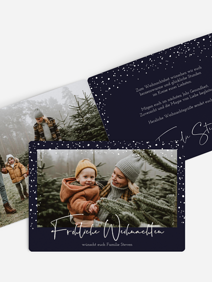 Weihnachtskarte Flockenzauber