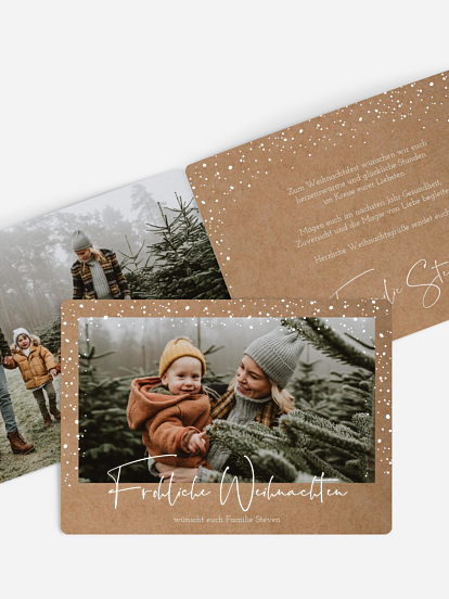 Weihnachtskarte Flockenzauber