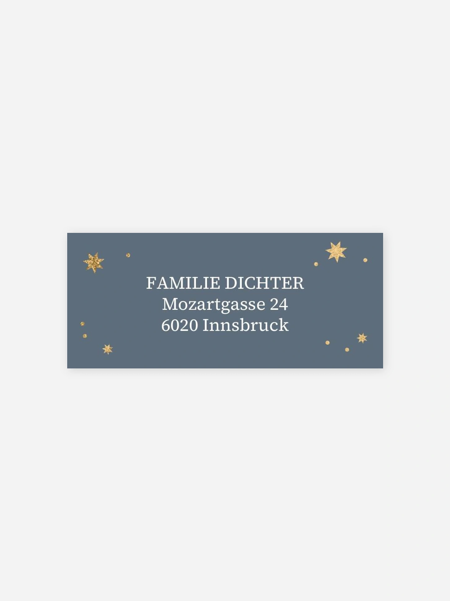Absenderaufkleber Weihnachten Festhimmel