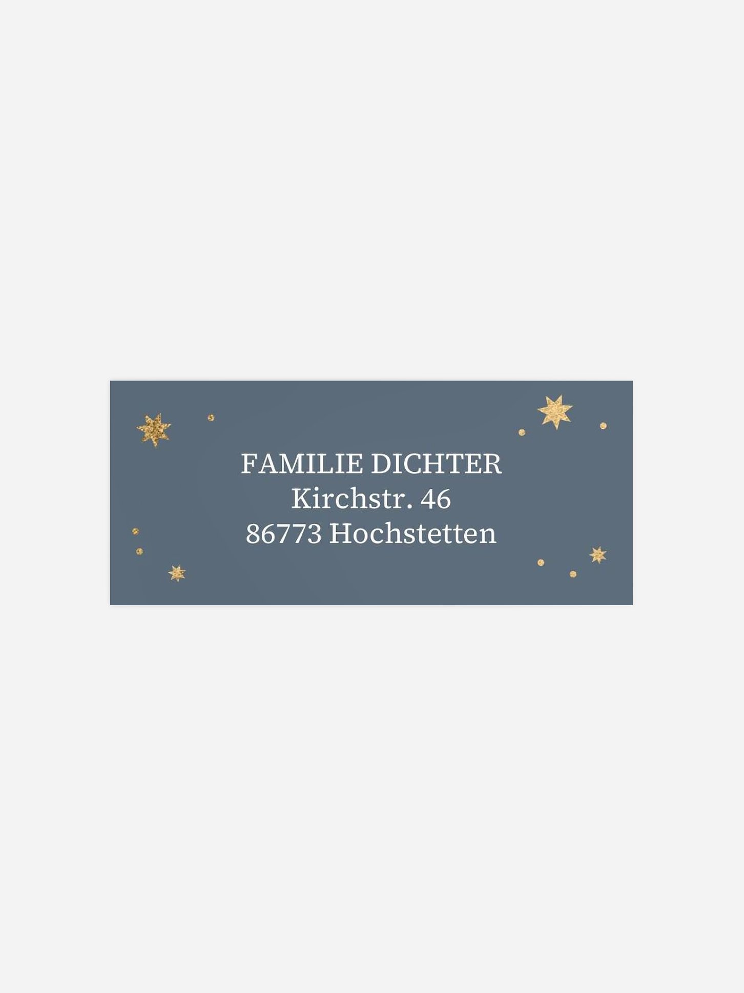 Absenderaufkleber Weihnachten Festhimmel