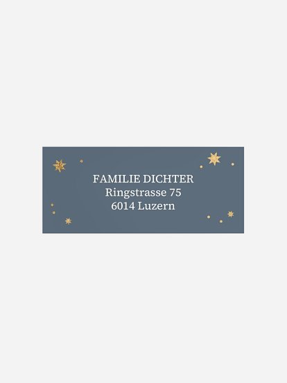 Absenderaufkleber Weihnachten Festhimmel