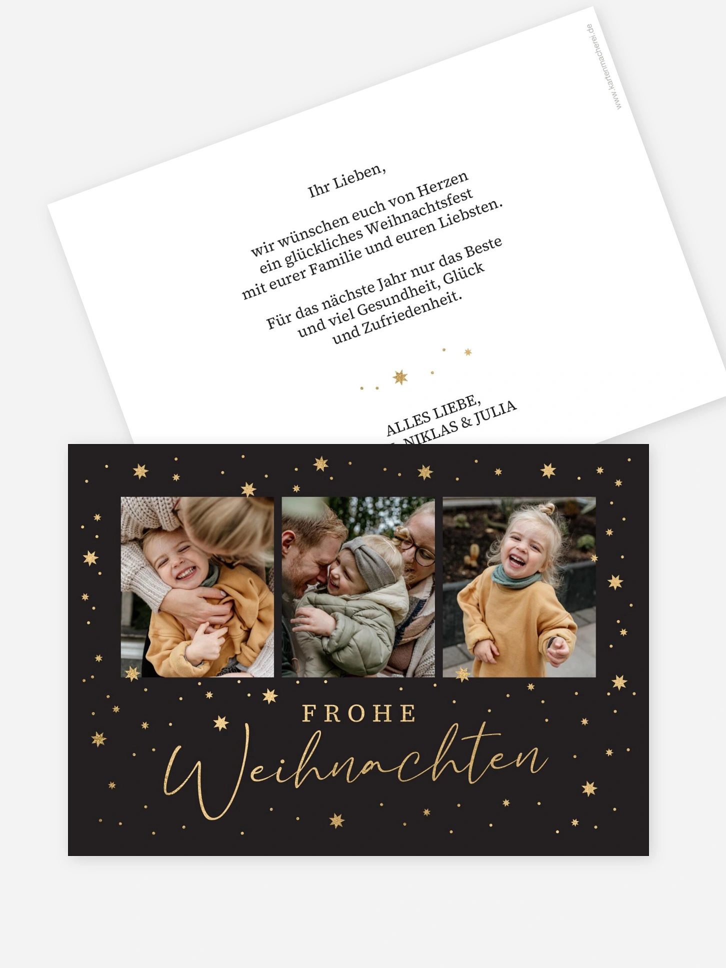 Weihnachtskarte Festhimmel