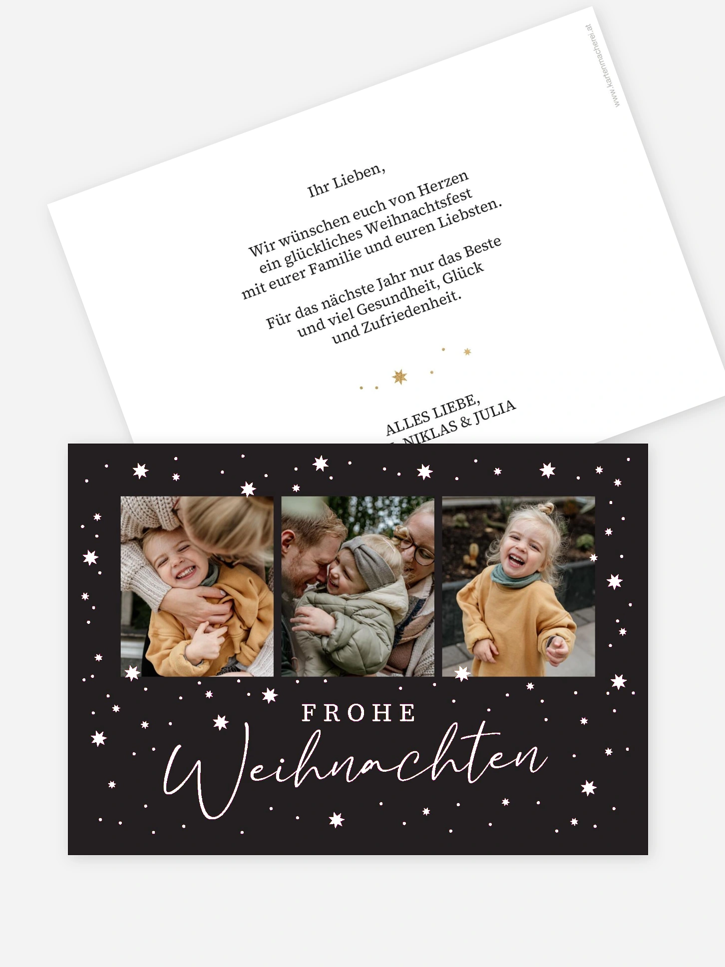 Weihnachtskarte Festhimmel