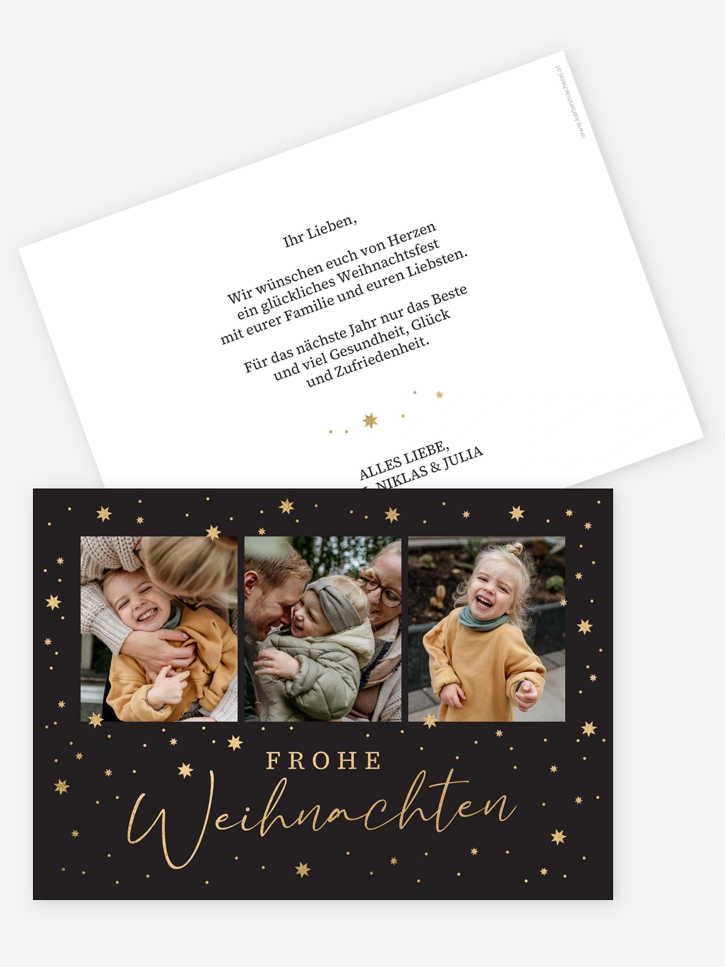 Weihnachtskarte Festhimmel