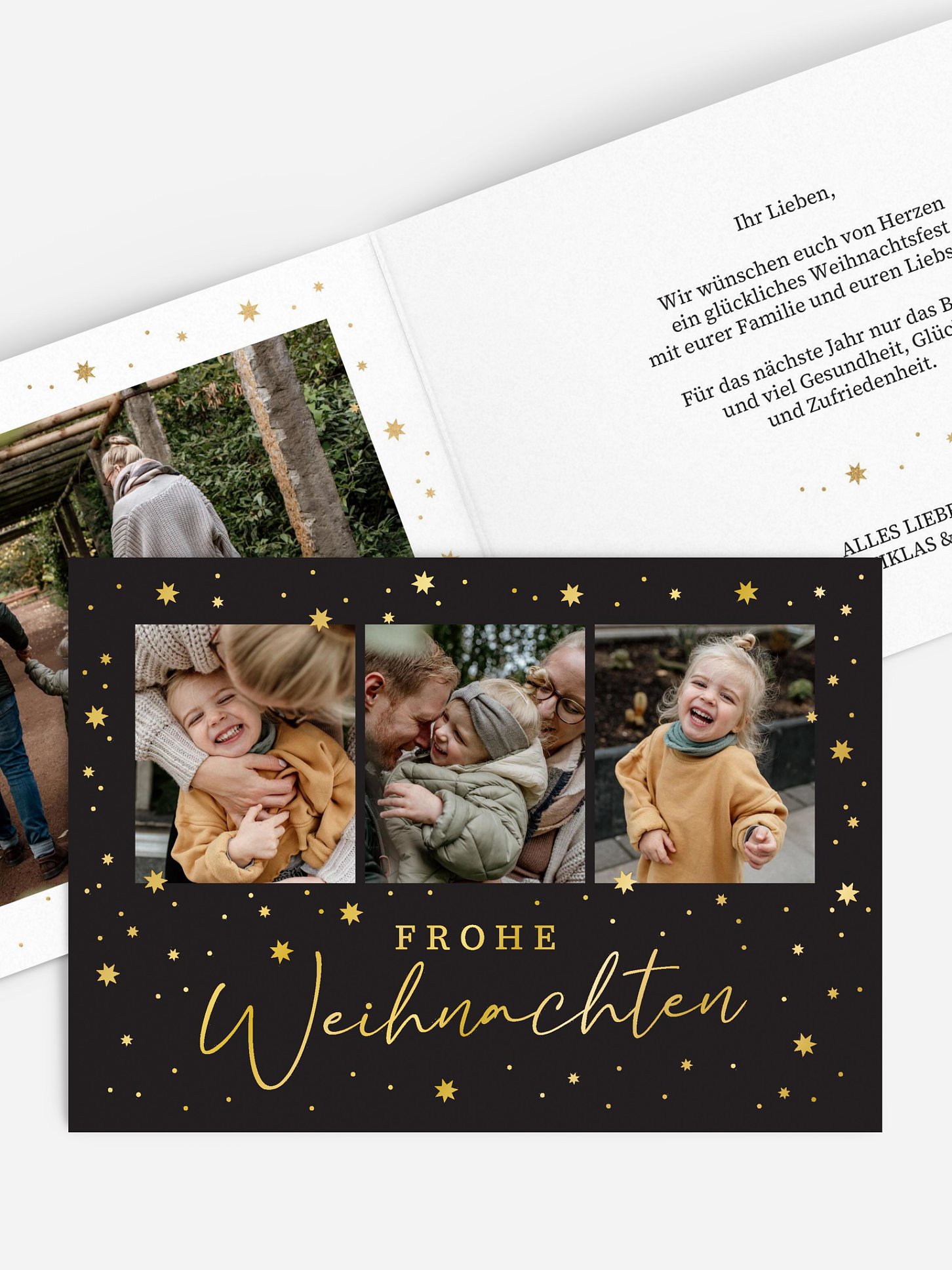 Weihnachtskarte Festhimmel