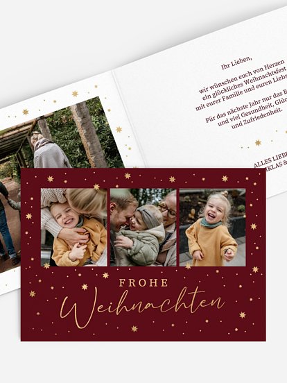 Weihnachtskarte Festhimmel