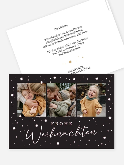 Weihnachtskarte Festhimmel