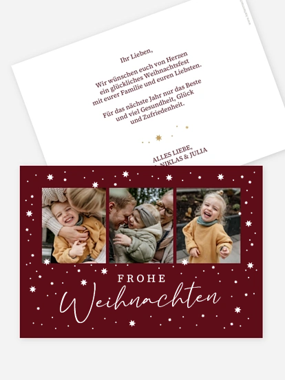 Weihnachtskarte Festhimmel