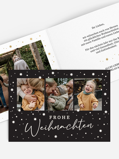 Weihnachtskarte Festhimmel