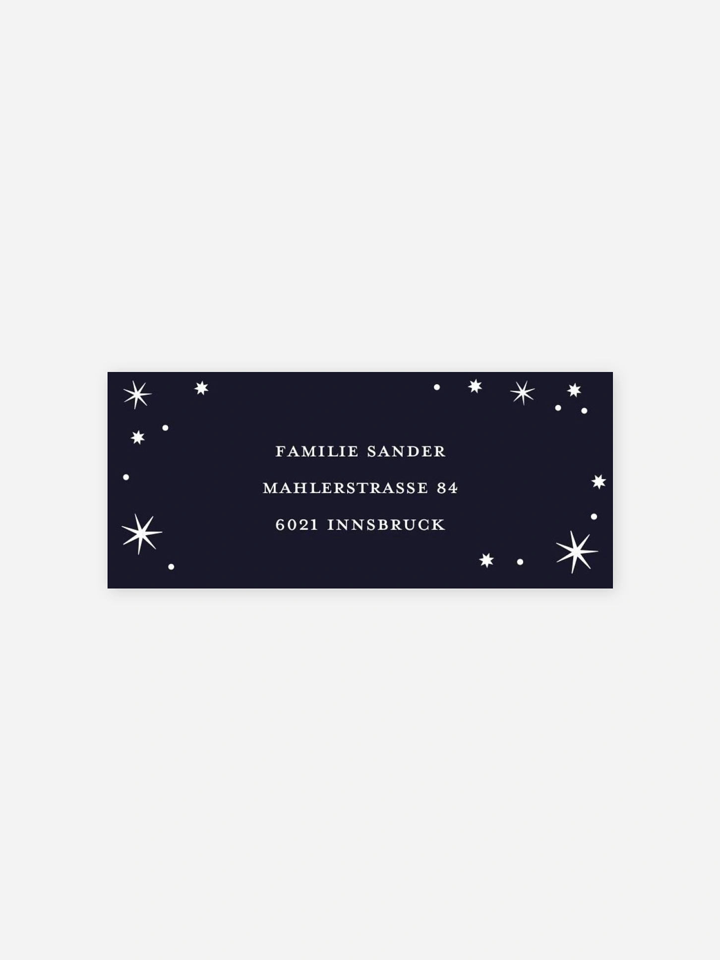 Absenderaufkleber Weihnachten Joyful Stars