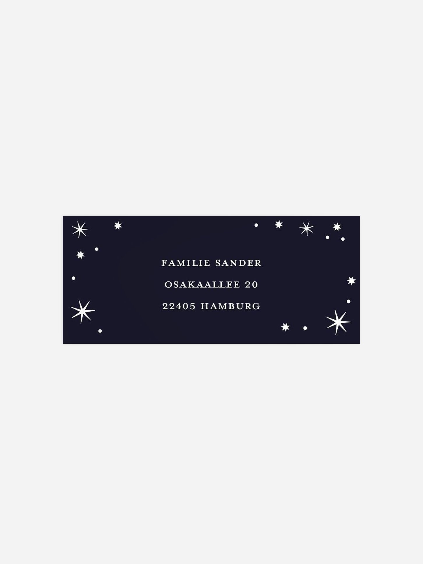 Absenderaufkleber Weihnachten Joyful Stars