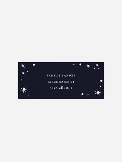Absenderaufkleber Weihnachten Joyful Stars