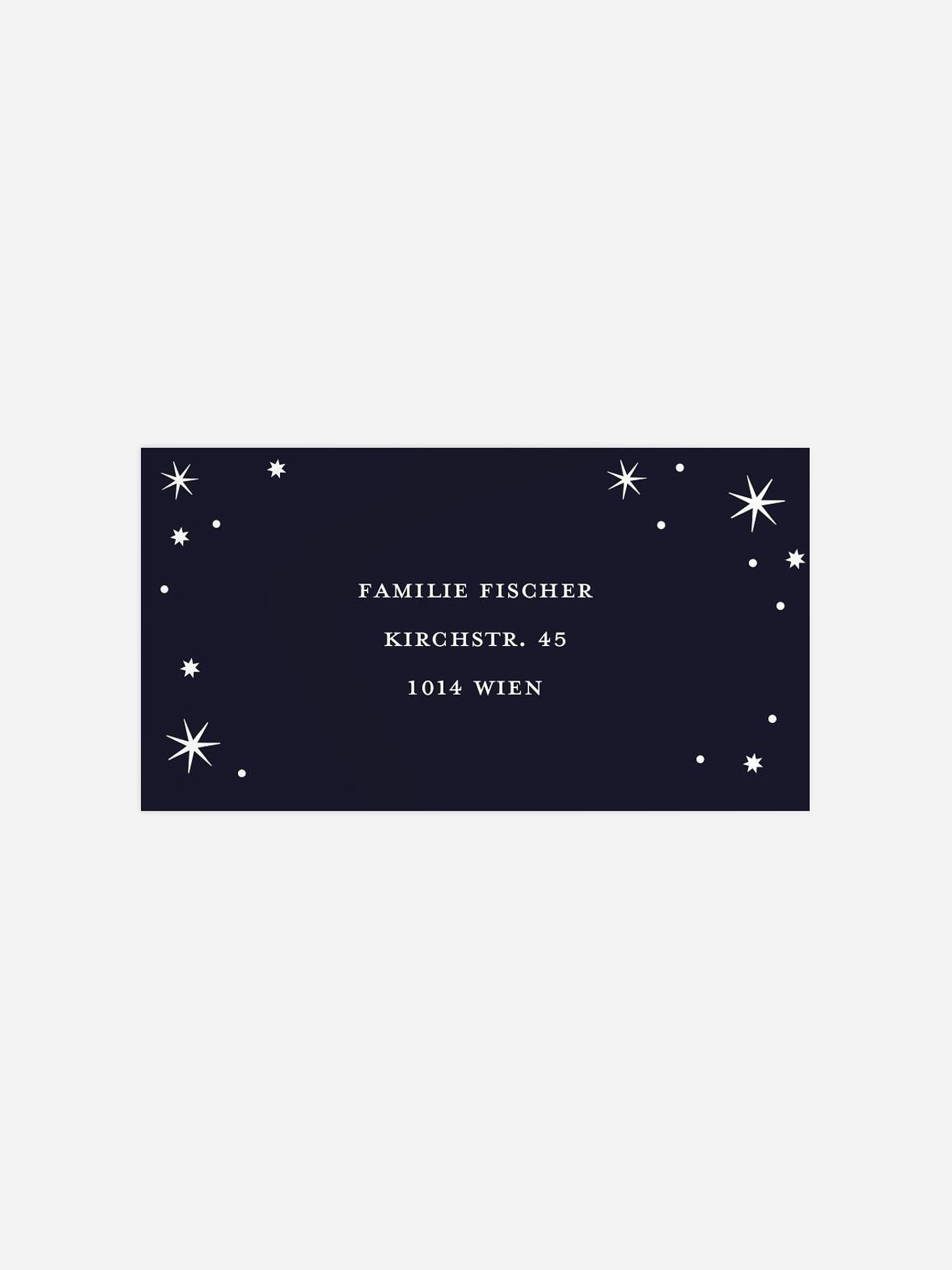 Empfängeraufkleber Weihnachten Joyful Stars