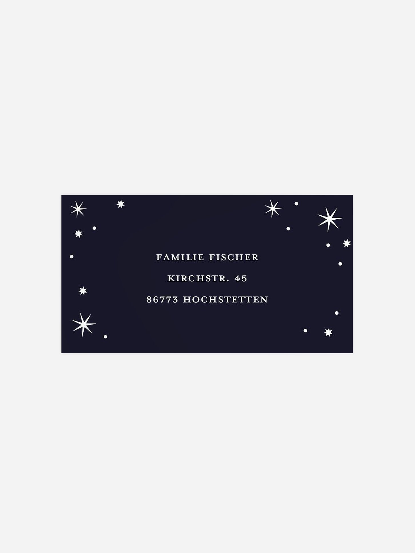 Empfängeraufkleber Weihnachten Joyful Stars
