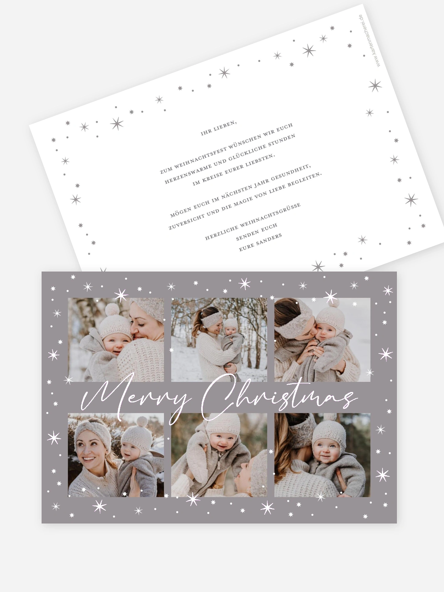 Weihnachtskarte Joyful Stars