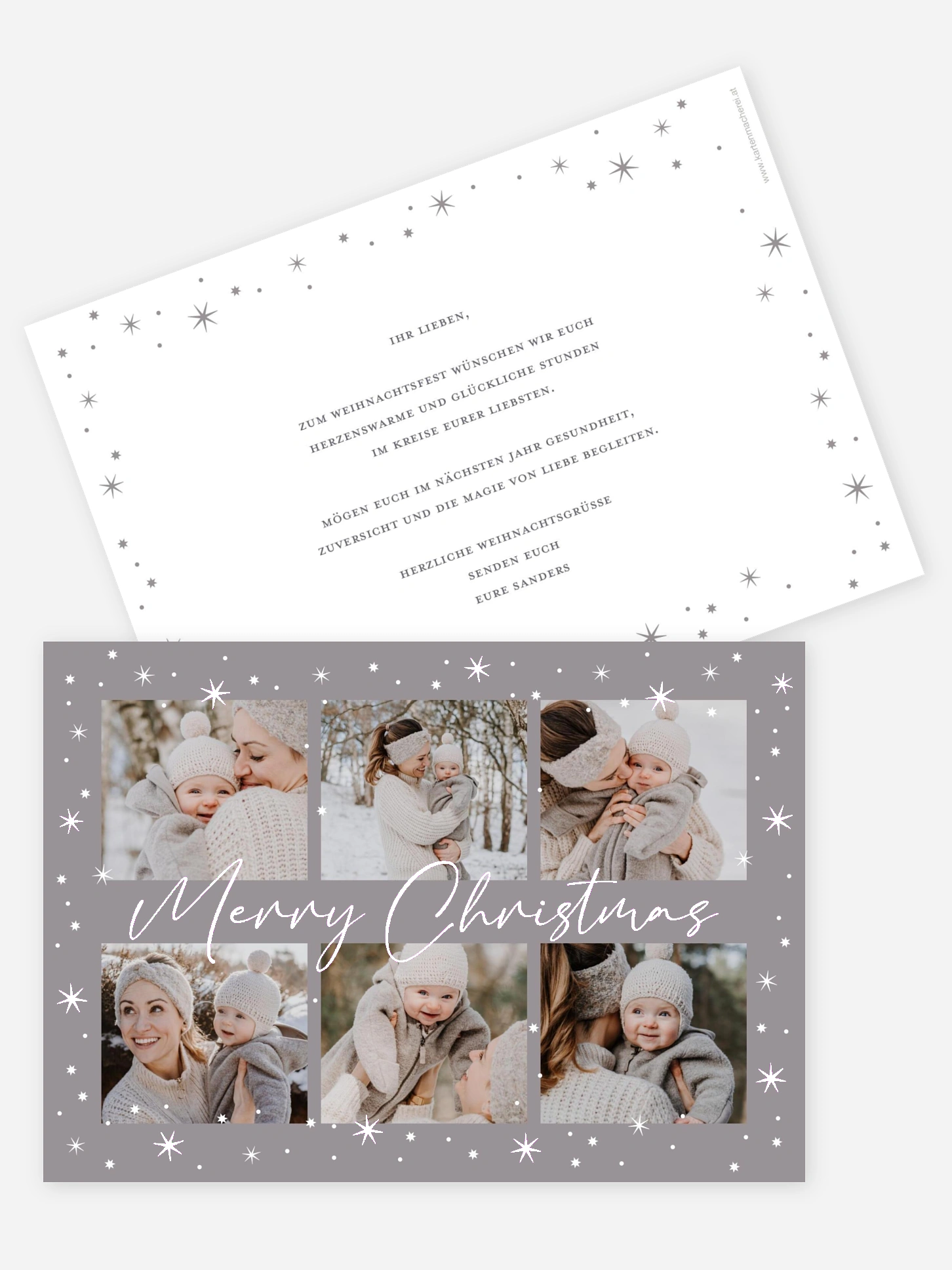 Weihnachtskarte Joyful Stars