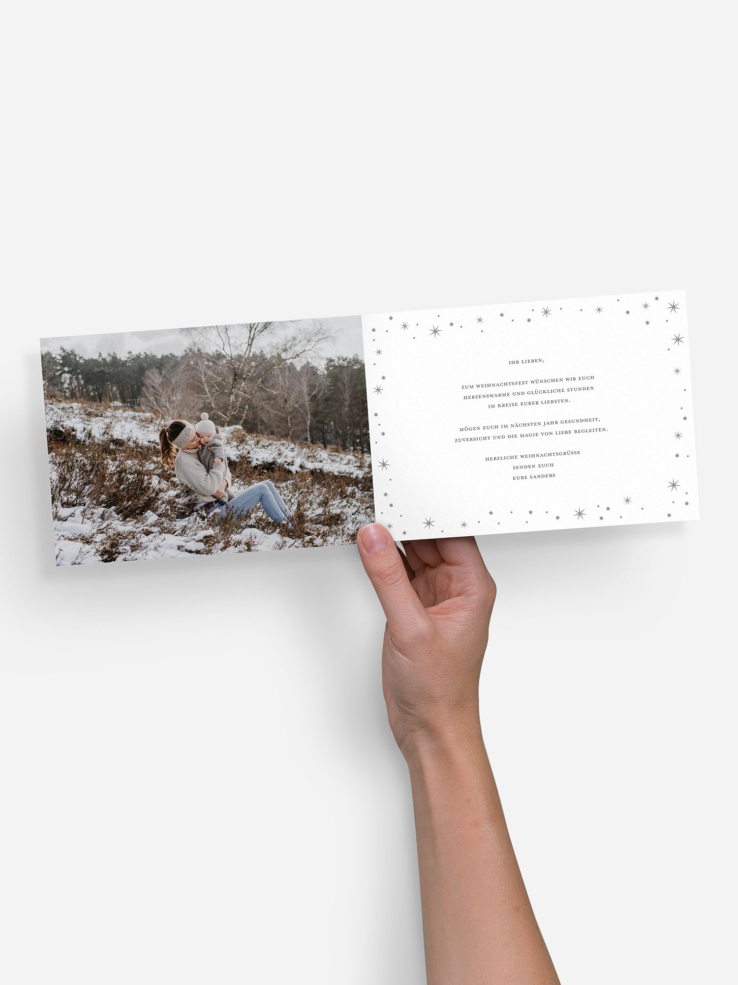 Weihnachtskarte Joyful Stars