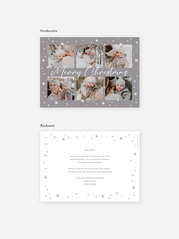 Weihnachtskarte Joyful Stars