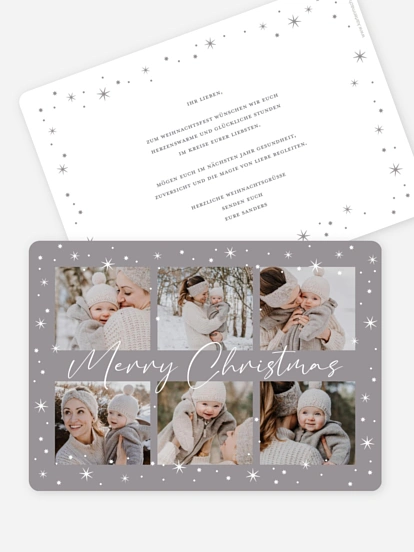 Weihnachtskarte Joyful Stars