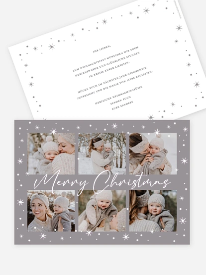 Weihnachtskarte Joyful Stars