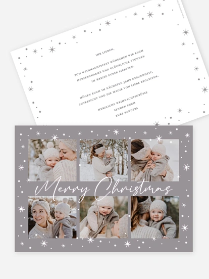Weihnachtskarte Joyful Stars