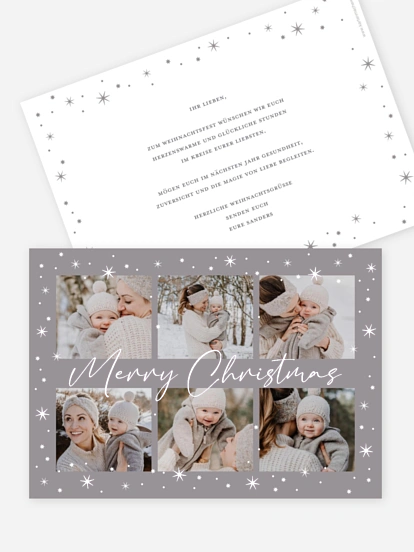 Weihnachtskarte Joyful Stars