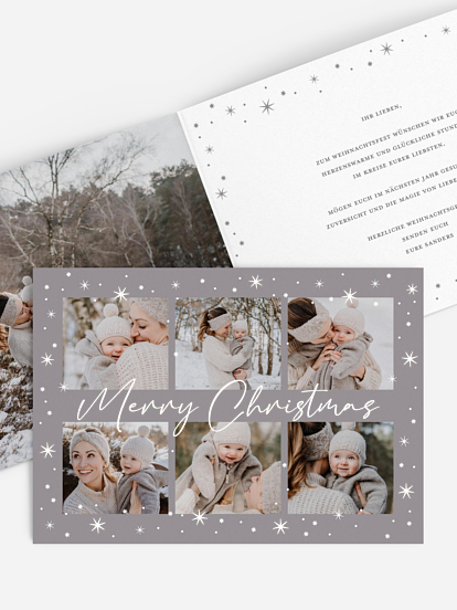 Weihnachtskarte Joyful Stars