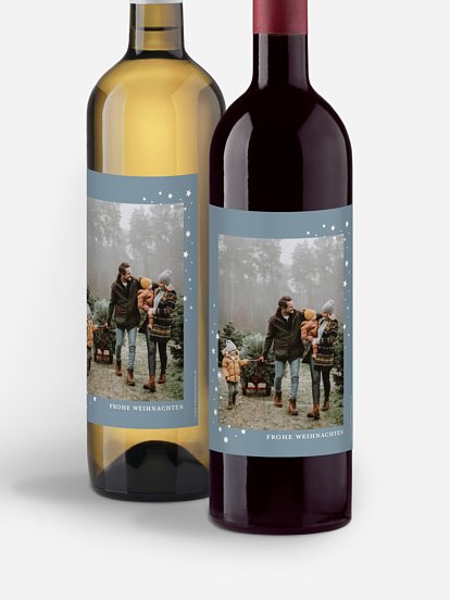 Flaschenetiketten Weihnachten Schillernde Weihnacht
