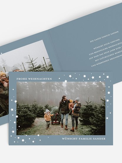 Weihnachtskarte Schillernde Weihnacht