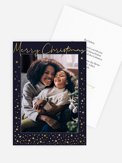 Weihnachtskarte Freuden Funken