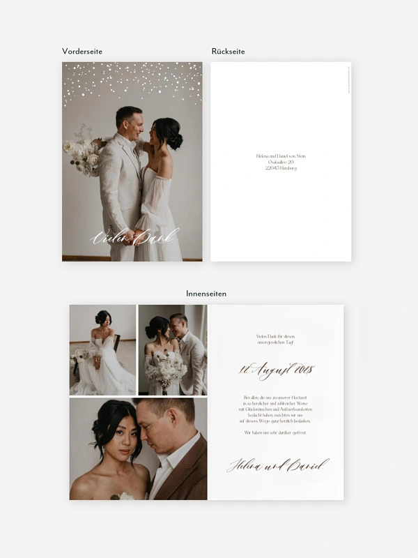 Dankeskarte Hochzeit Full of Stars