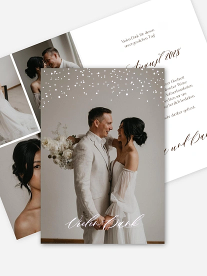 Dankeskarte Hochzeit Full of Stars