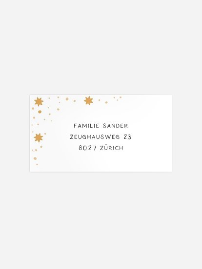 Empfängeraufkleber Weihnachten Full of Stars