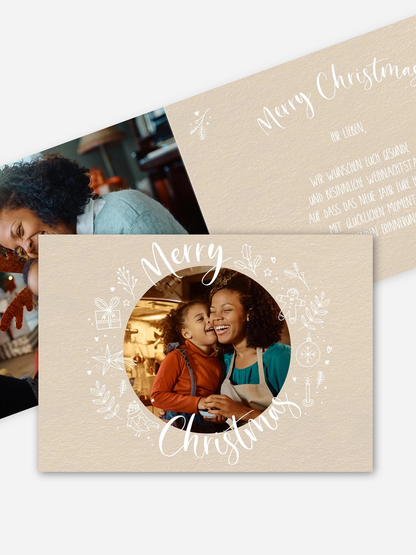 Weihnachtskarte Cheerful Wishes