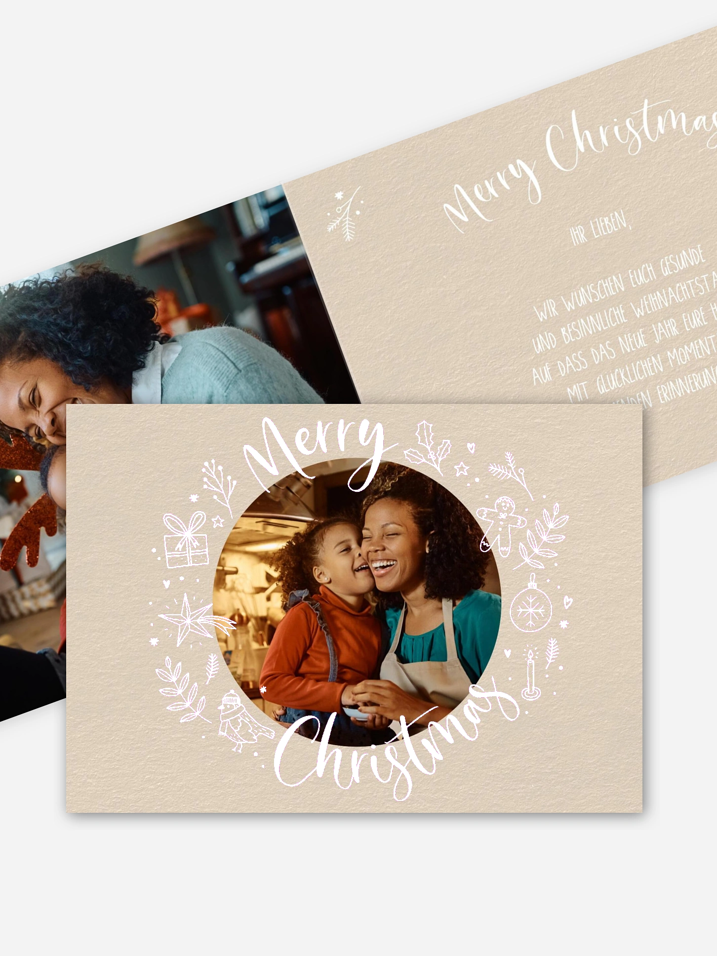 Weihnachtskarte Cheerful Wishes