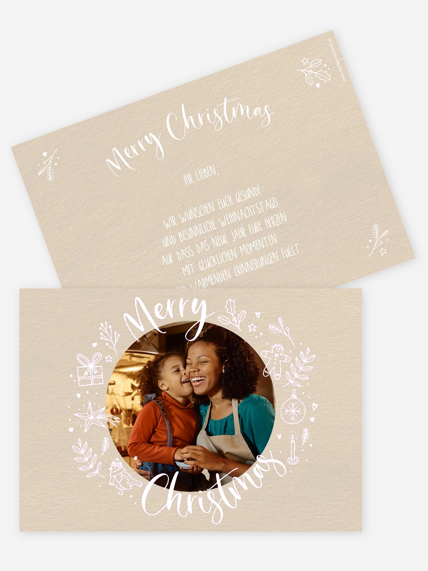 Weihnachtskarte Cheerful Wishes