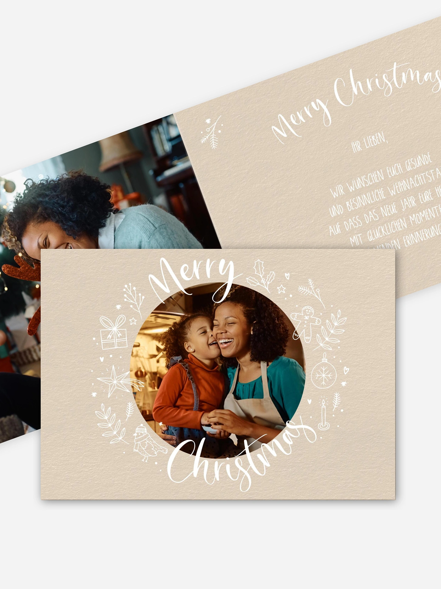 Weihnachtskarte Cheerful Wishes