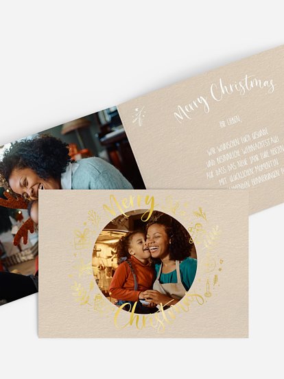 Weihnachtskarte Cheerful Wishes