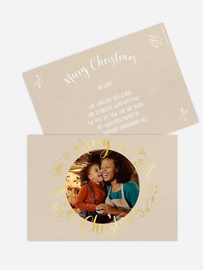 Weihnachtskarte Cheerful Wishes