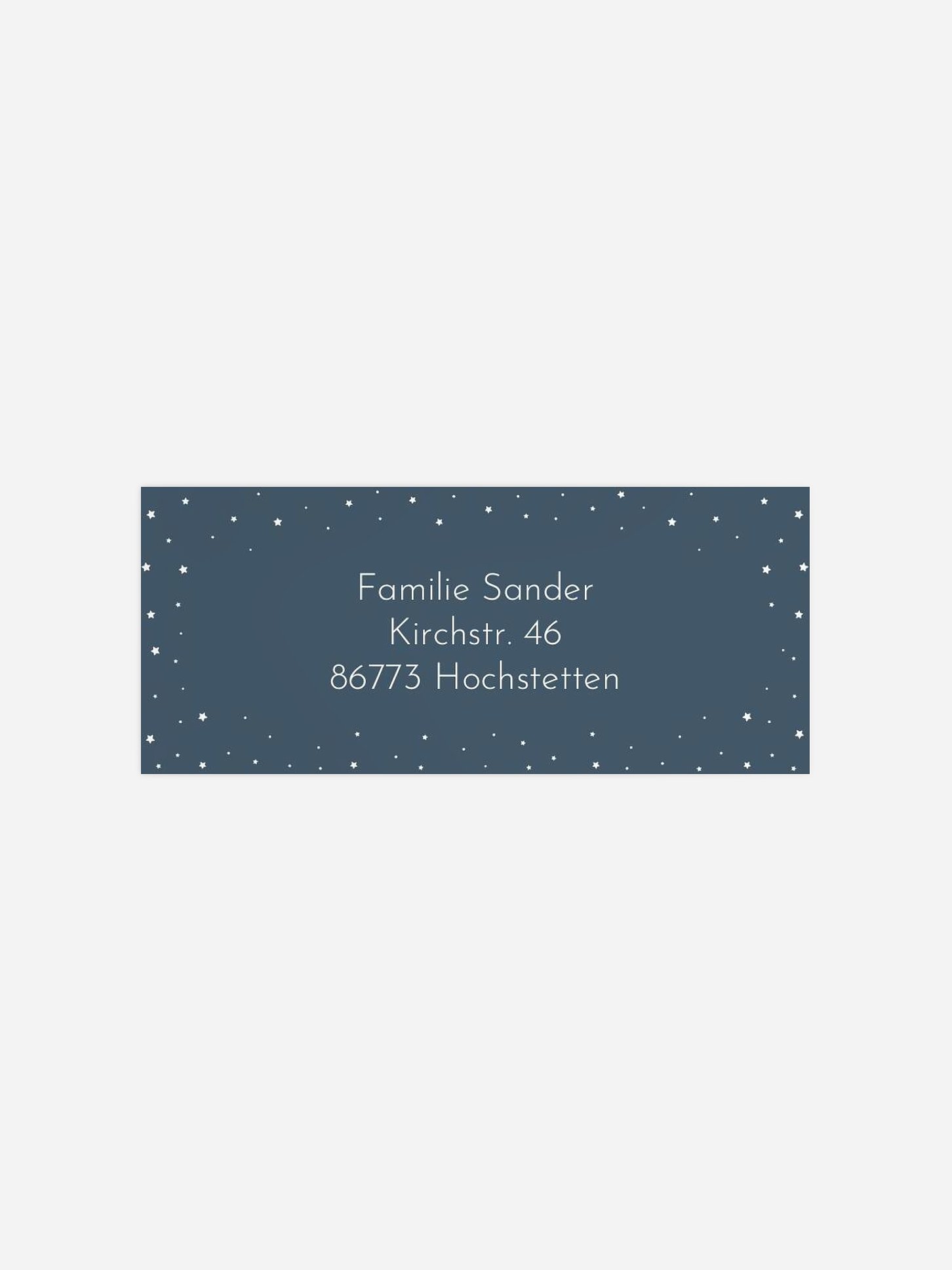 Absenderaufkleber Weihnachten Sternenwunder