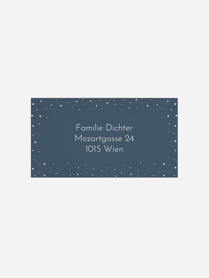 Empfängeraufkleber Weihnachten Sternenwunder