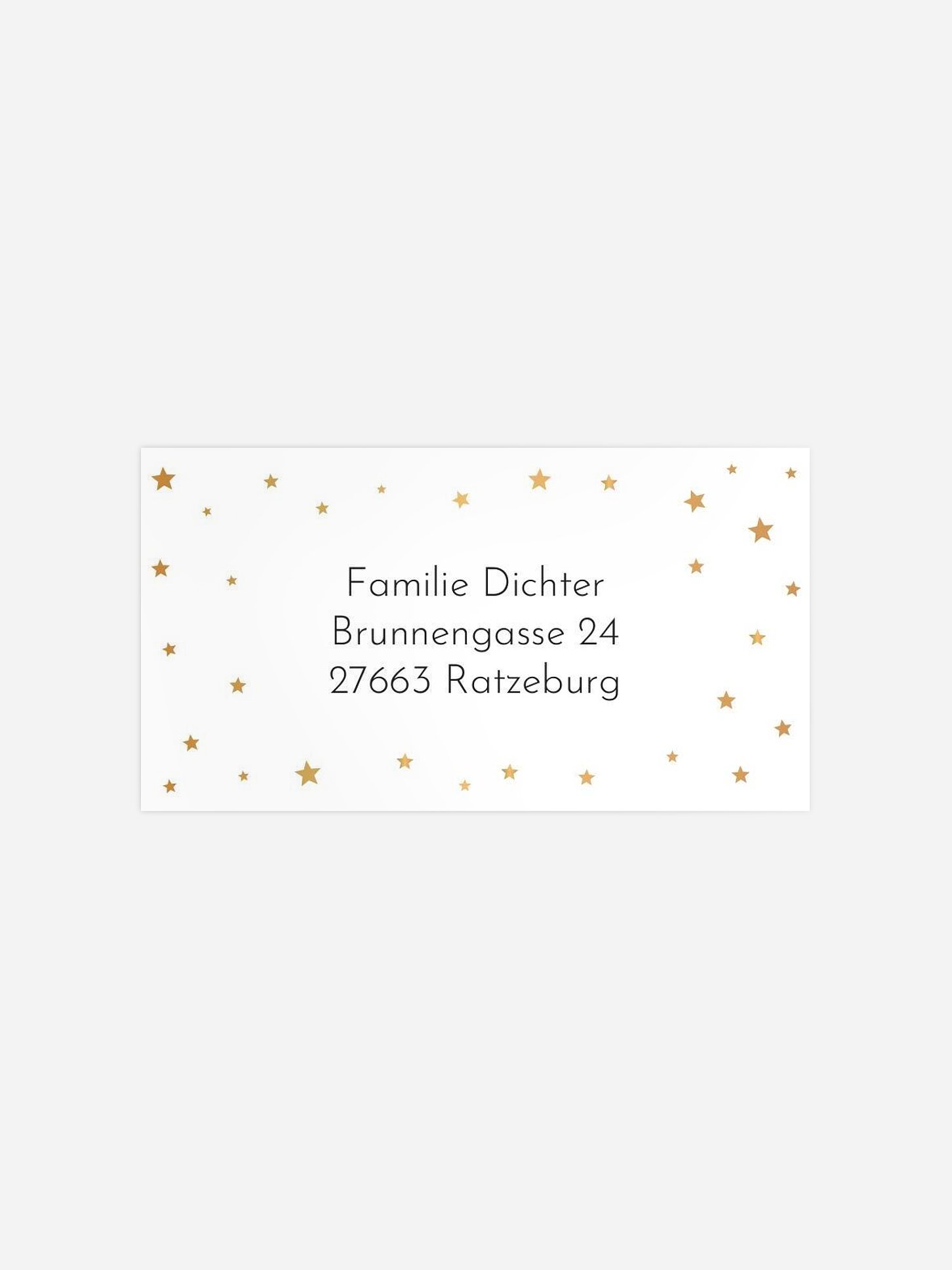 Empfängeraufkleber Weihnachten Starry Sky