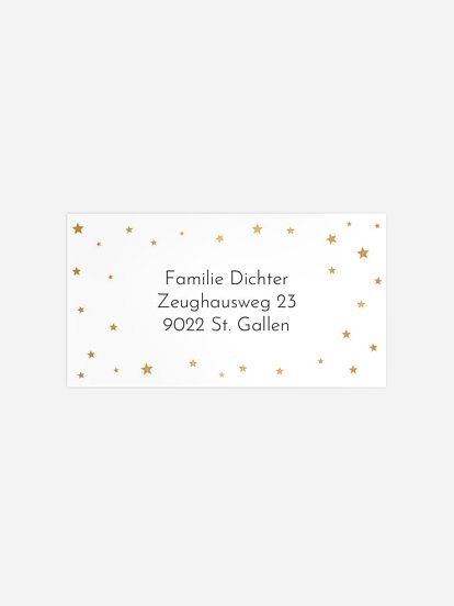 Empfängeraufkleber Weihnachten Starry Sky