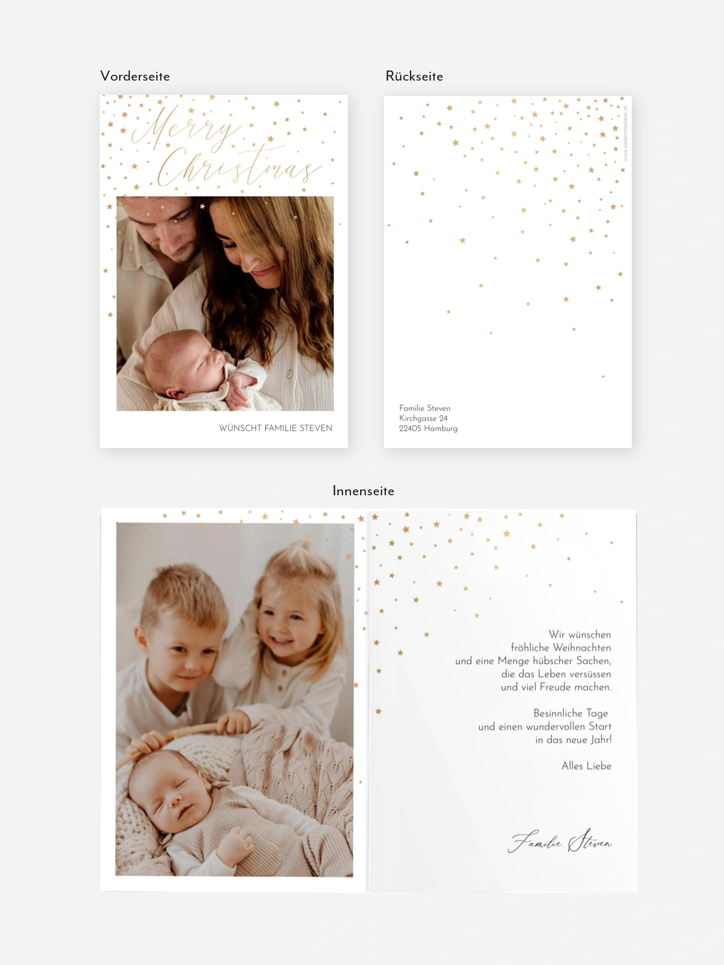 Weihnachtskarte Starry Sky
