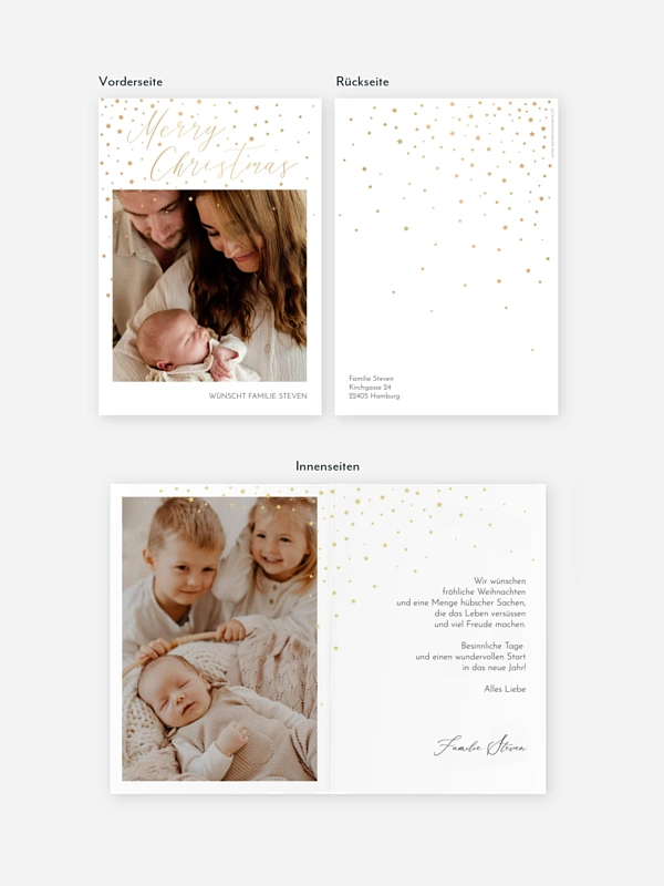 Weihnachtskarte Starry Sky